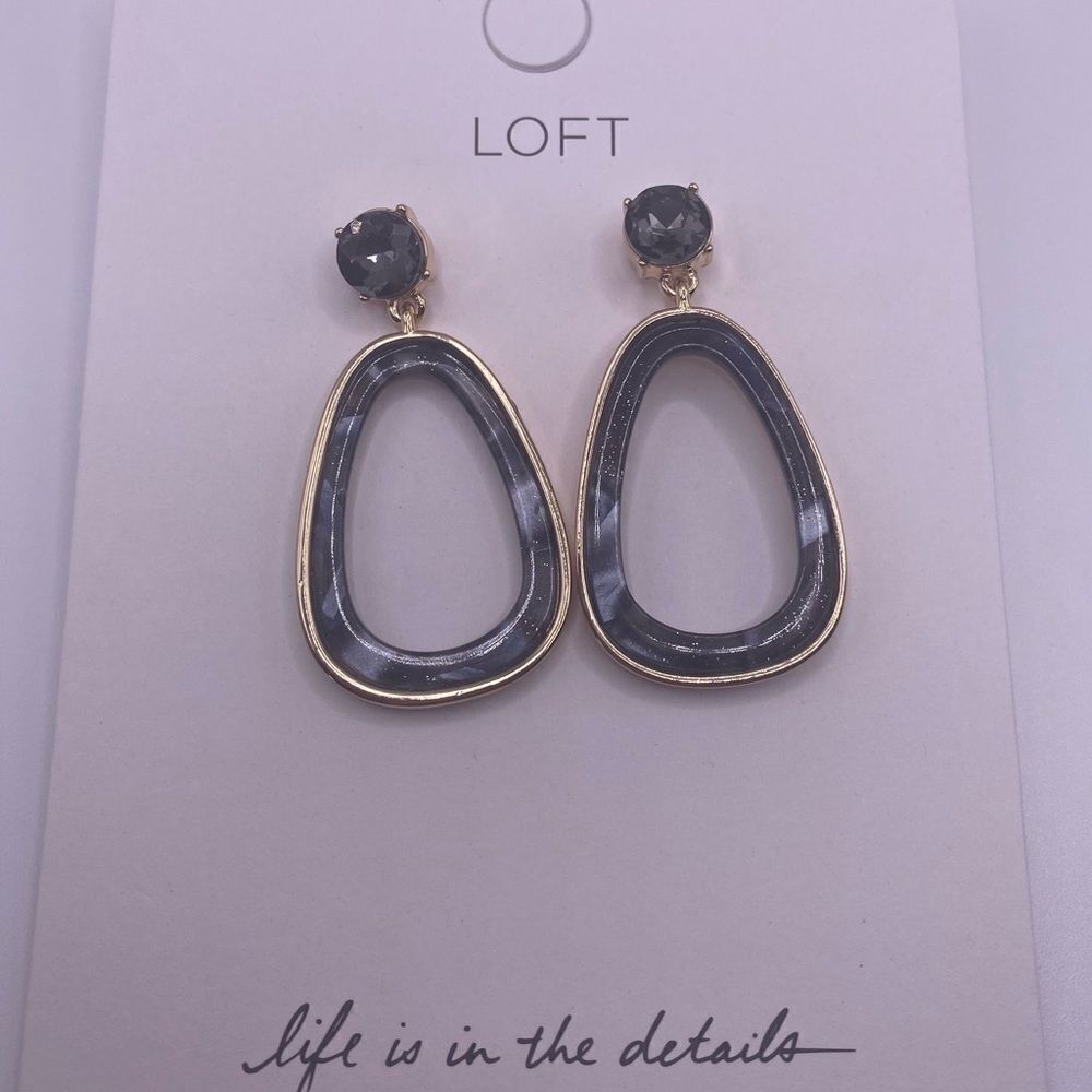 Ann Taylor Loft Gray Drop Earrings